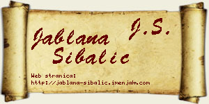 Jablana Šibalić vizit kartica